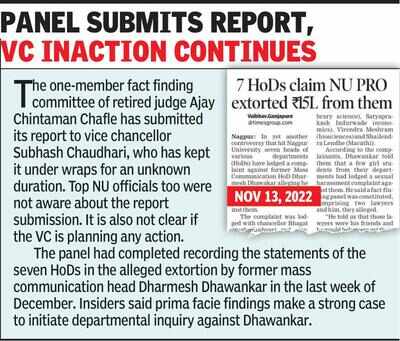 HoDs reject settlement offer, want Dhawankar punished