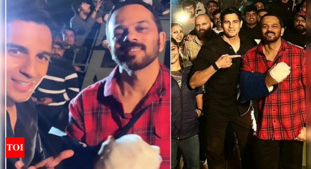 Rohit Shetty Back To Set After Surgery, Sidharth Malhotra Welcomes Him ...