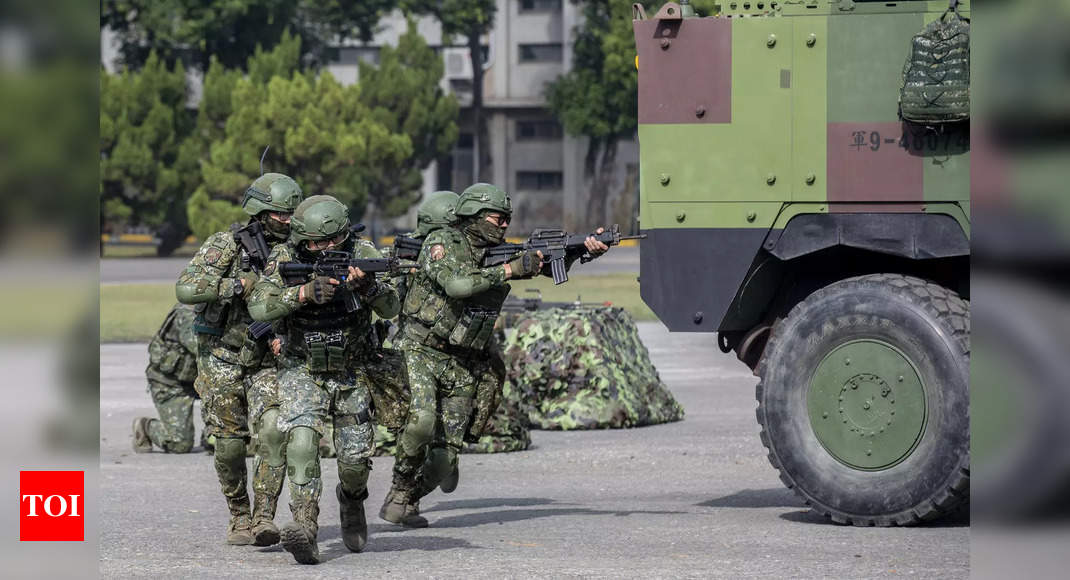 China carries out combat drills around Taiwan again, second in a month – Times of India