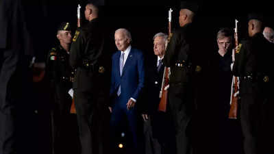 Joe Biden flies in to Lopez Obrador's new airport for summit