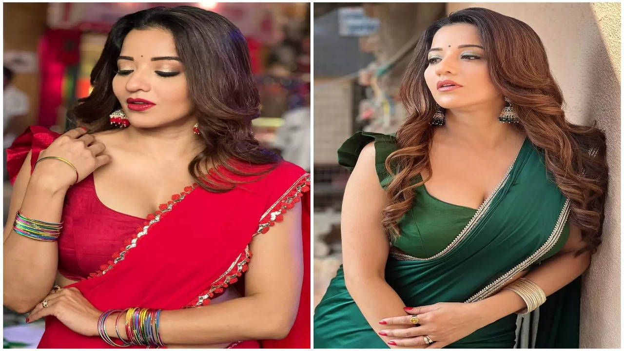 Bhojpuri sensation Monalisa raises temperature in sheer saree and bold  blouse design | IWMBuzz