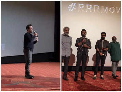 JJ Abrams introduces SS Rajamouli's 'INCREDIBLE' film 'RRR' at LA screening; Ram Charan and Jr NTR get mobbed by fans