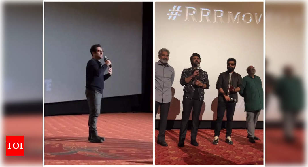 JJ Abrams introduces SS Rajamouli’s ‘INCREDIBLE’ film ‘RRR’ at LA screening; Ram Charan and Jr NTR get mobbed by fans – Times of India