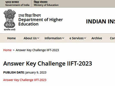 IIFT MBA answer key 2023 released on iift.nta.nic.in, download here
