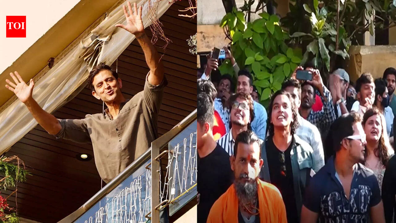 Watch: Hrithik Roshan greets fans from balcony on his birthday