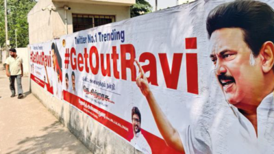 Protests across Tamil Nadu against governor R N Ravi; effigies set on fire