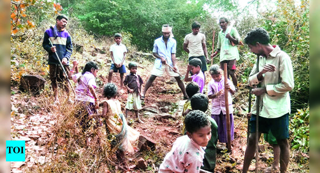 Tribals Lay 4km Kutcha Road For Students Visakhapatnam News Times