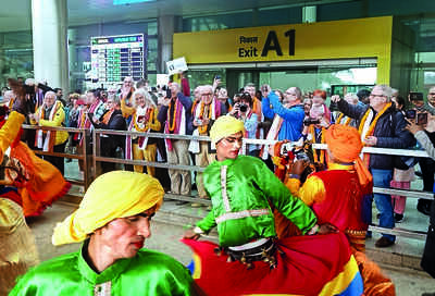 Swiss tourists reach Kashi for 51-day cruise by Ganga Vilas