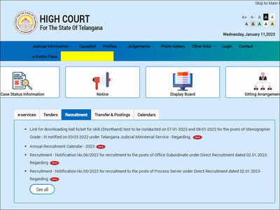 Telangana HC Recruitment 2023: Application link for 1225 Office Subordinate vacancies active today on tshc.gov.in