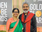 S. S. Rajamouli with wife Rama Rajamouli at 80th Golden Globe Awards in The Beverly Hilton, Los Angeles, U.S.