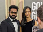 N. T. Rama Rao Jr. with his wife Lakshmi Pranathi at 80th Golden Globe Awards.