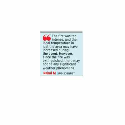 Low atmospheric winds limited smoke to one area: Scientist