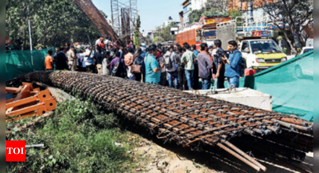 Bangalore Metro Pillar Collapse Case 3 engineers suspended, 9 booked