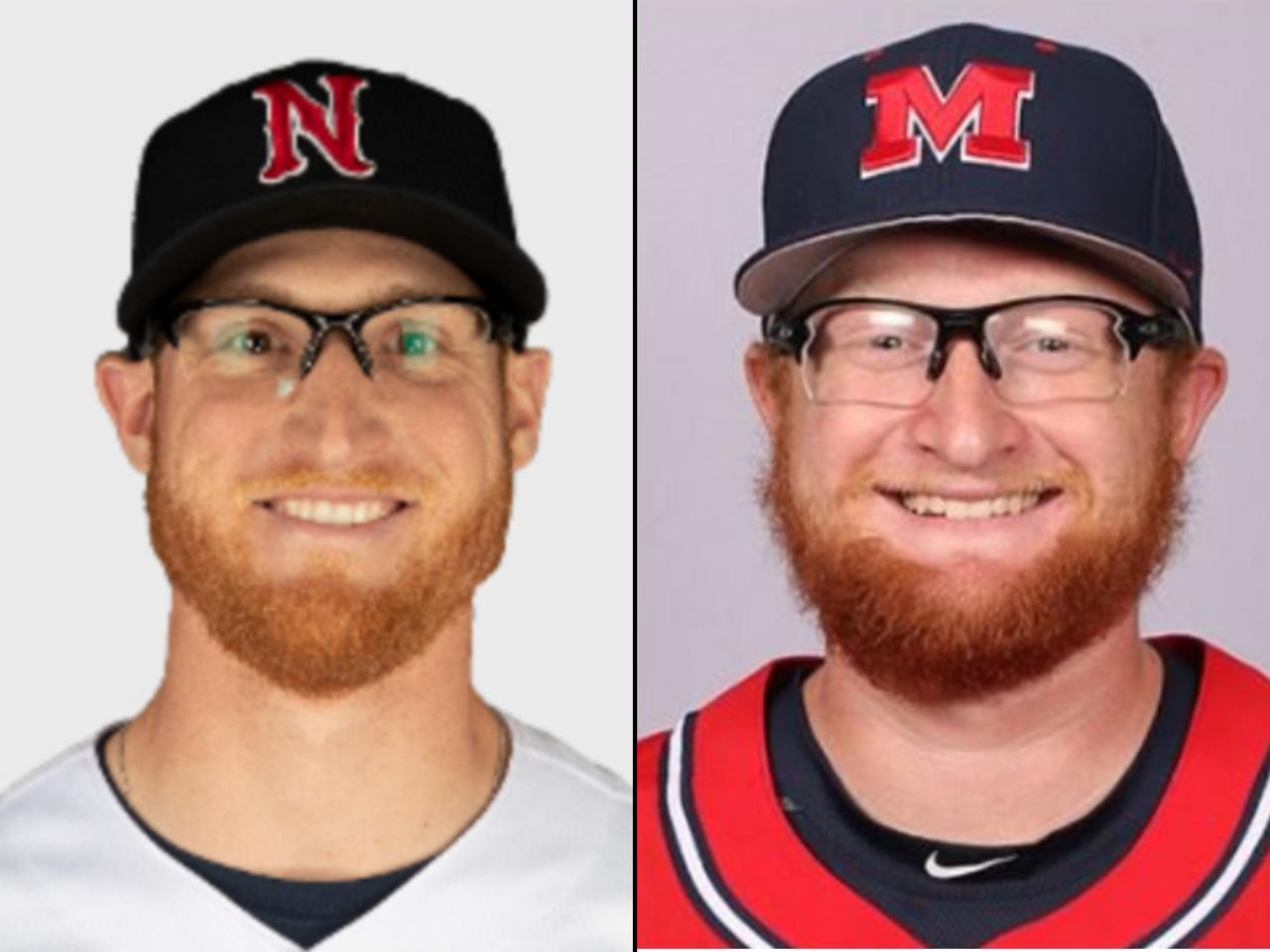 Two minor league players with the same name look surprisingly alike