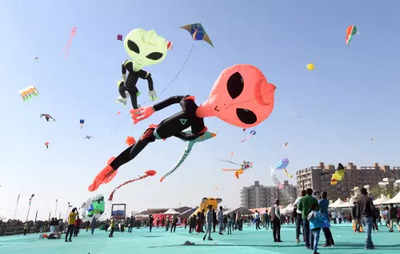 Sankranti kite festival kicks off in Ahmedabad; KGF 2 kites one of the main attractions