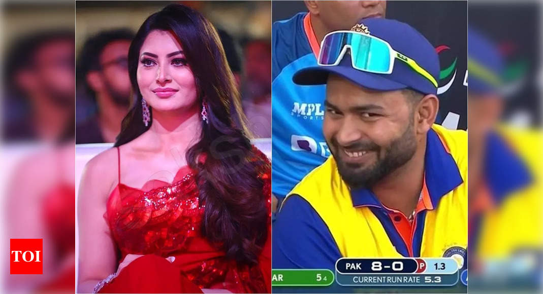 Urvashi Rautela greeted with Rishabh Pant chants in front of Chiranjeevi during her Vizag visit – watch video – Times of India