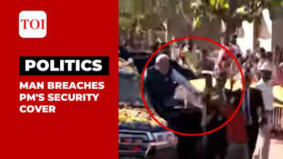 WATCH: Security breach at Indian PM Narendra Modi's roadshow in
