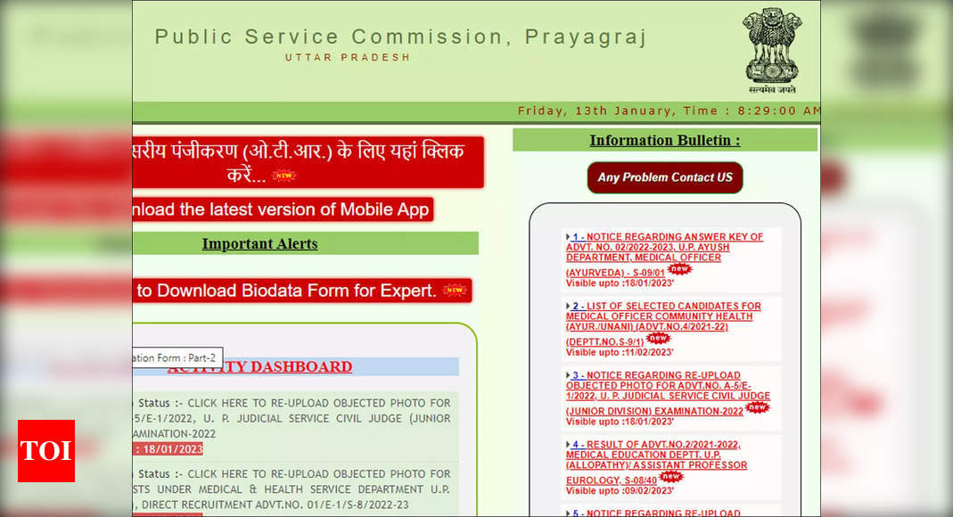 UPPSC Medical Officer result 2023 announced on uppsc.up.nic.in, download here – Times of India
