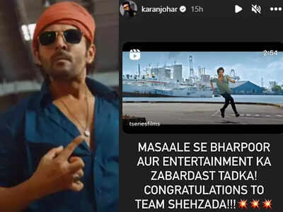 Karan Johar congratulates team ‘Shehzada’, calls Kartik Aaryan starrer an ‘Entertainment ka zabardast tadka’