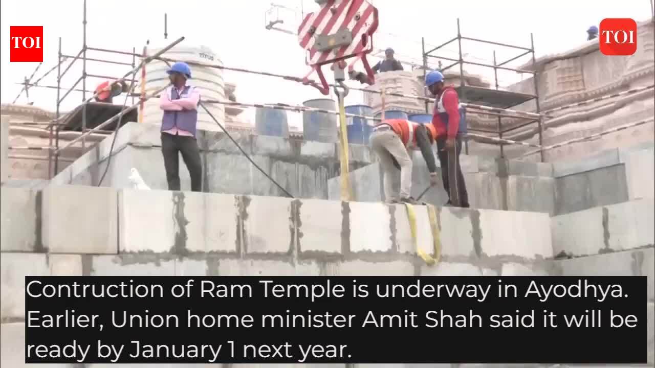 Construction of Ram Temple under way in Ayodhya