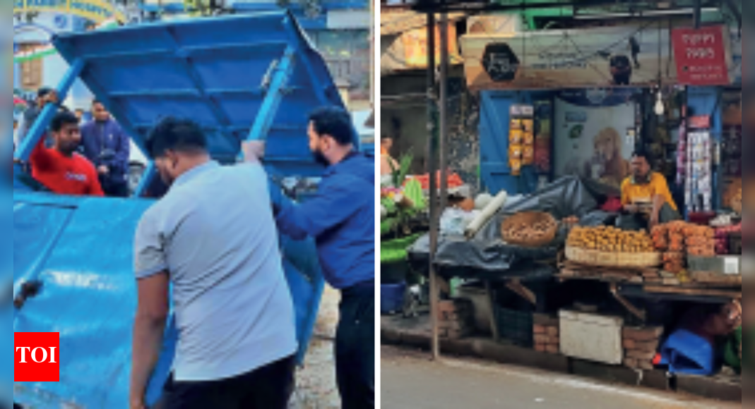 Kolkata Municipal Corporation starts drive to clear hawkers outside