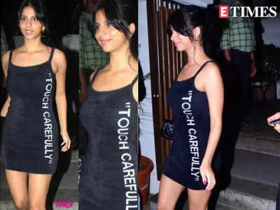 Suhana Khan spotted in a black bodycon mini dress, trolls say 'nepo product'