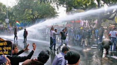 AAP protests over slum demolition notices to residents in Delhi | Delhi ...