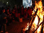 New Delhi: People celebrate Lohri festival at Delhi Haat INA in New Delhi on Friday January 13, 2023. (Photo: Wasim Sarvar/IANS)