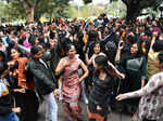 Chandigarh: Panjab University students celebrate 'Lohri' festival in the campus in Chandigarh on Friday, Jan. 13, 2023. (Photo: Ajay Jalandhari/IANS)