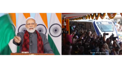 PM Narendra Modi virtually flags off Secunderabad-Visakhapatnam Vande Bharat Express train