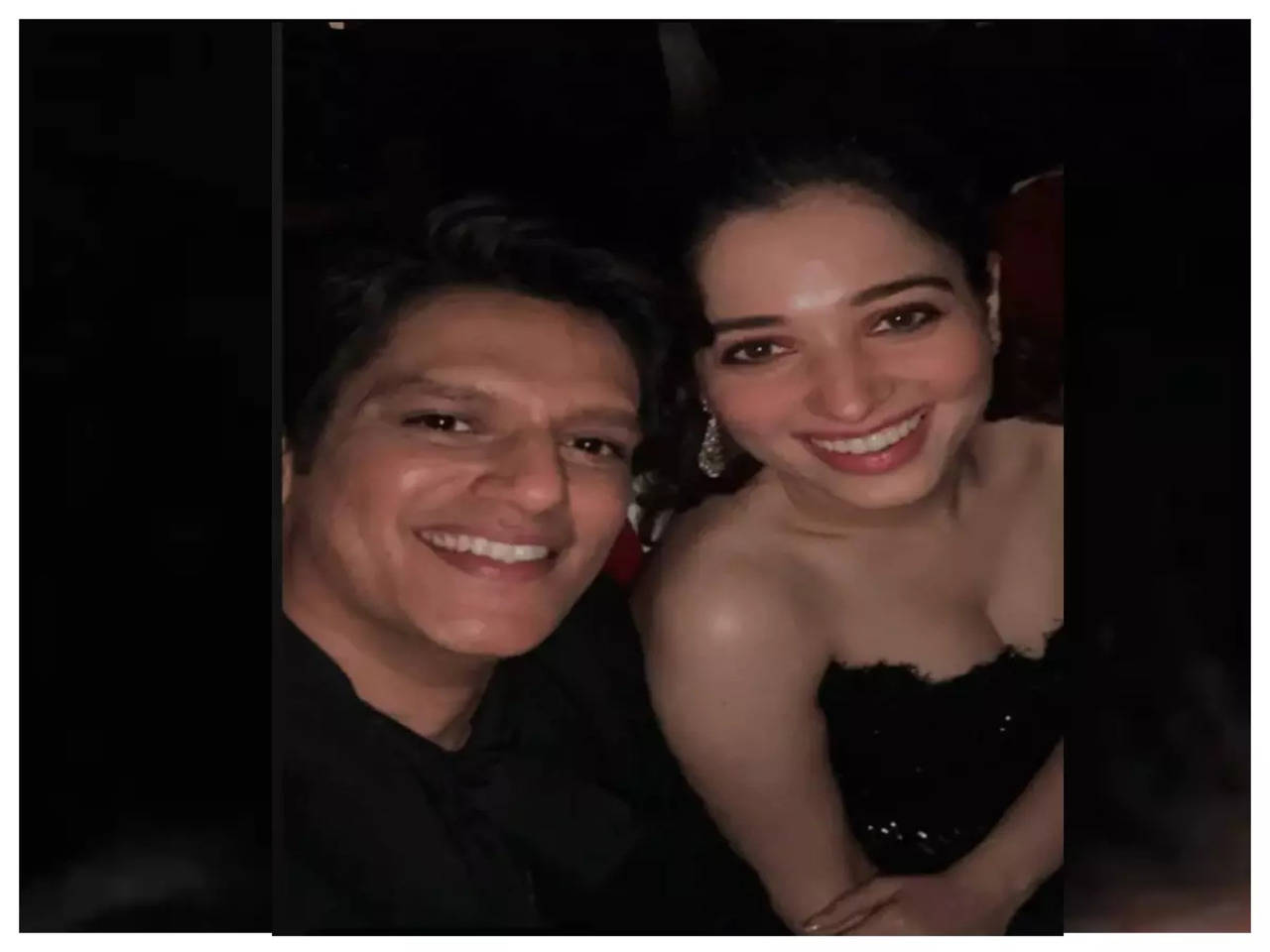 Tamannaah-Vijay Relationship News Vijay Varma photobombs rumoured girlfriend Tamannaah Bhatia at an event; the lovebirds strike a pose for the paparazzi together  pic