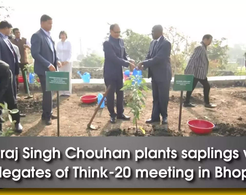 
Shivraj Singh Chouhan plants saplings with delegates of Think-20 meeting in Bhopal
