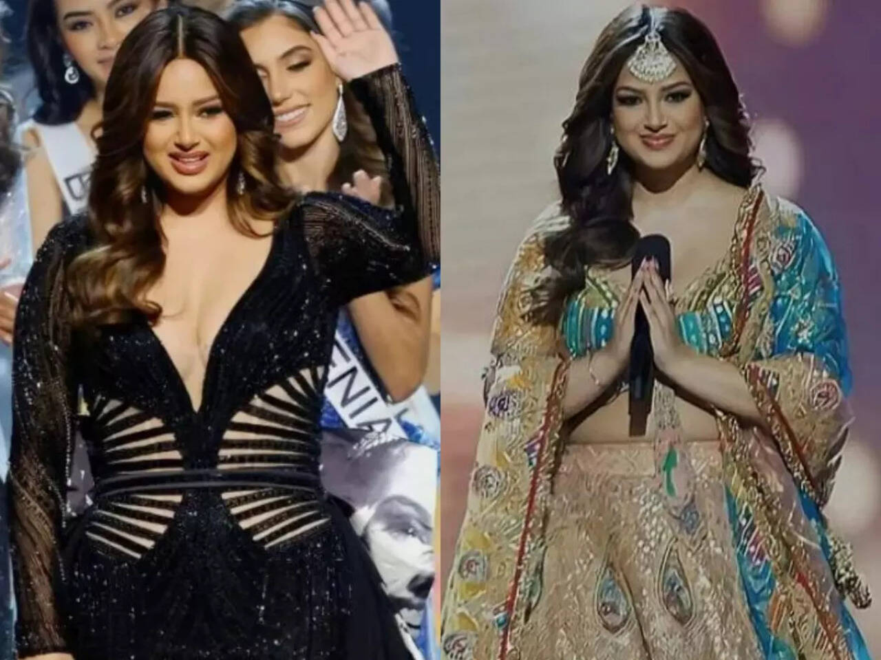 A photo gown to a INR 2.5 lakh lehenga: How Harnaaz Sandhu stole the show  at Miss Universe 2022 - Times of India