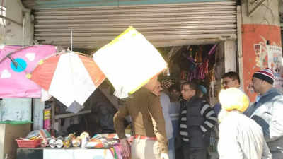 Joint inspection teams raid shops to check Chinese kite string in Ludhiana's Jagraon