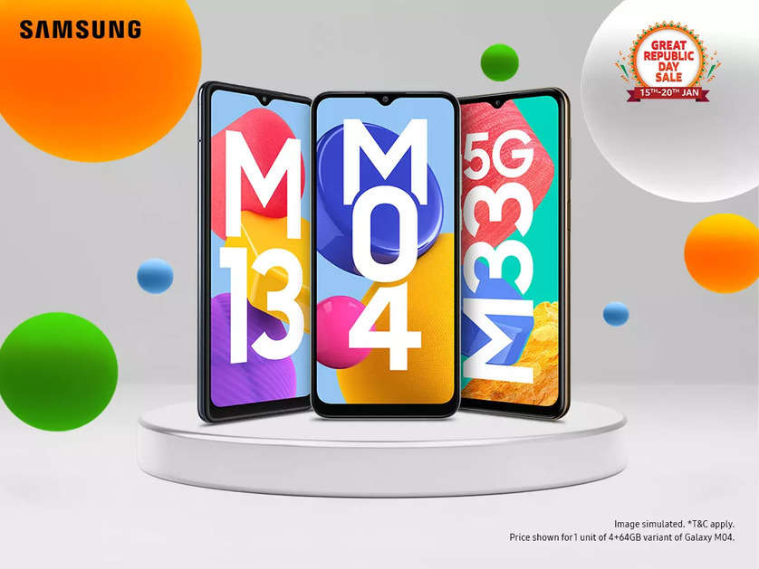Want to grab your favourite Samsung M series phone? Republic Day sale is the right time as Galaxy M04, Galaxy M13, M13 5G, Galaxy M33, and Galaxy M53 are on sale!