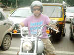Vishal Dadlani rides a bike!