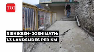 Rishikesh to Joshimath Road, damaged by landslides