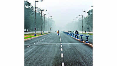 Red Rd curbs for R-Day rehearsals