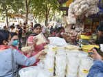 Bengaluru’s Gandhi Bazaar came alive as Sankranti shoppers stepped out