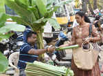 Bengaluru’s Gandhi Bazaar came alive as Sankranti shoppers stepped out