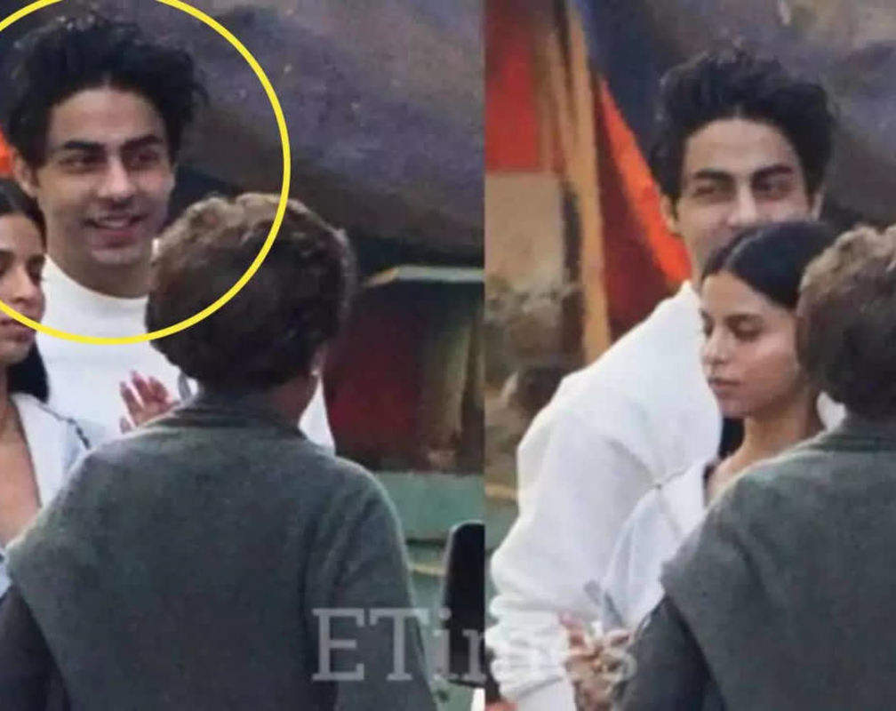 
First time captured! Shah Rukh Khan's son Aryan Khan gets clicked SMILING at special screening of 'Pathaan', Suhana Khan also spotted
