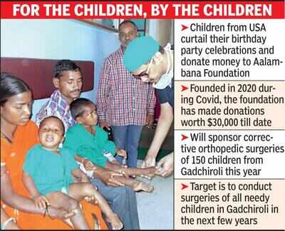Birthday money saved in US funds ops of Gadchiroli kids