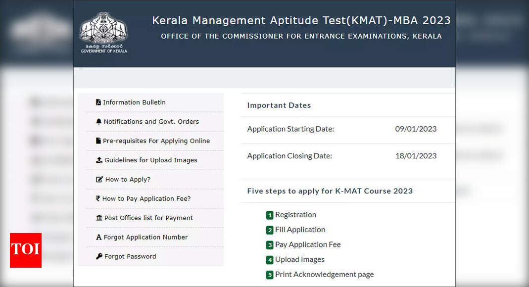 Kerala KMAT 2023 Registration ends today, apply on cee.kerala.gov.in ...
