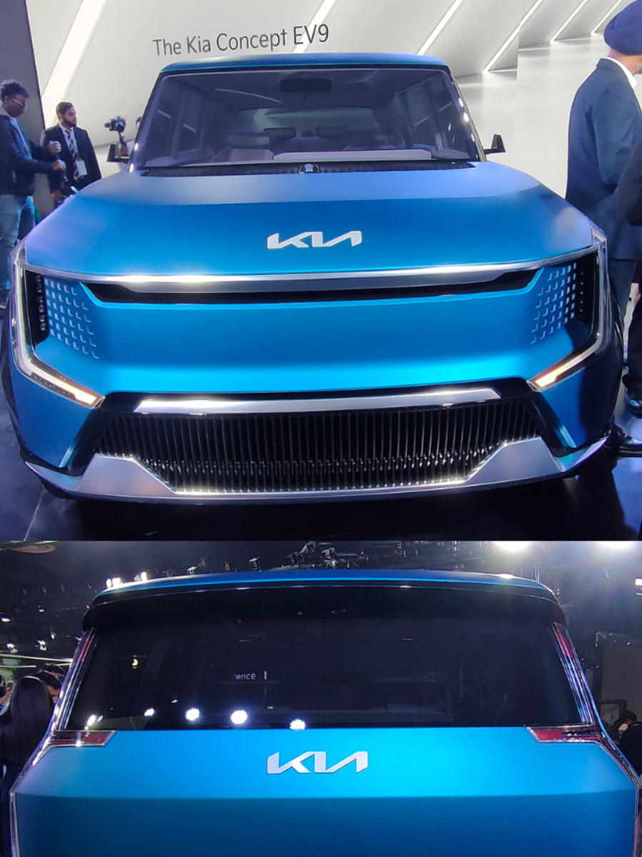 Kia EV9 concept electric SUV unveiled with Solar panel for self