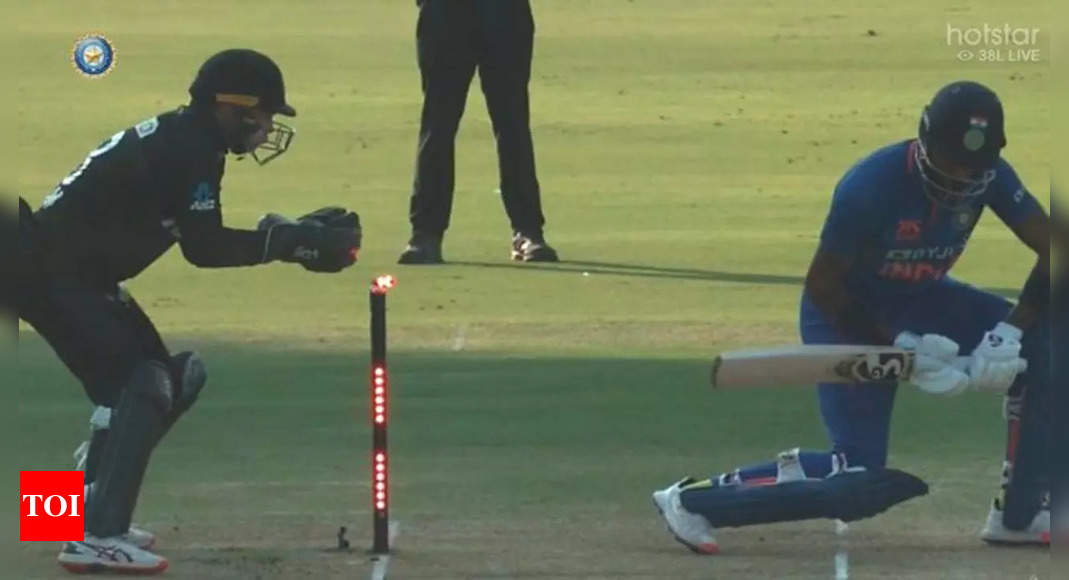 Watch: Third umpire’s controversial decision that led to Hardik Pandya’s dismissal in 1st ODI vs NZ | Cricket News – Times of India