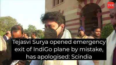 Tejasvi Surya opened emergency exit of IndiGo plane by mistake: Scindia