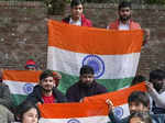 New Delhi_ Indian wrestlers Bajrang Punia, Vinesh Phogat, Sangita Phogat and oth....