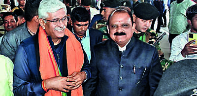 Union minister, CM review piped water supply scheme