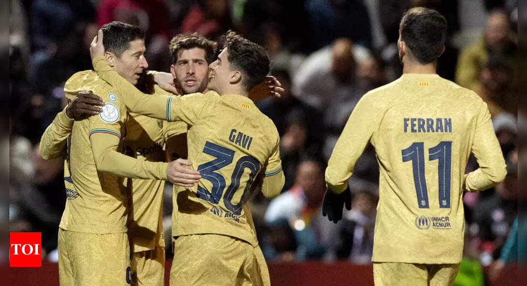 El doblete de Robert Lewandowski en la victoria del Barcelona contra el Ceuta en la Copa de España |  Noticias de futbol