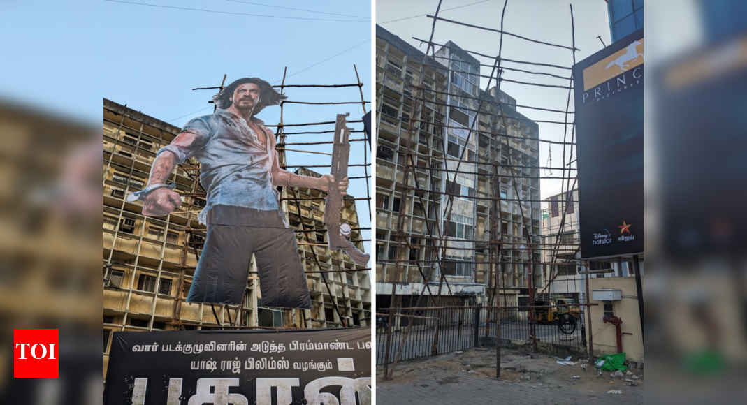 Exclusive! Shah Rukh Khan's 'Pathaan' cut out removed from Chennai ...